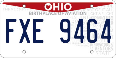 OH license plate FXE9464