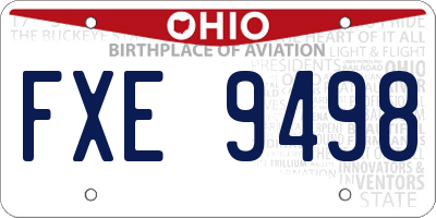 OH license plate FXE9498