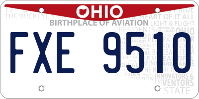 OH license plate FXE9510