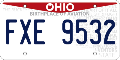 OH license plate FXE9532