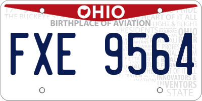 OH license plate FXE9564