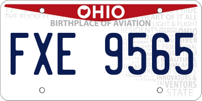 OH license plate FXE9565
