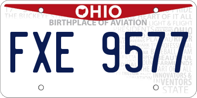OH license plate FXE9577