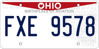 OH license plate FXE9578