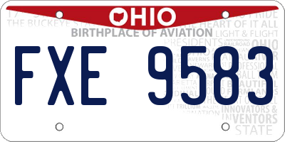 OH license plate FXE9583