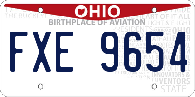 OH license plate FXE9654