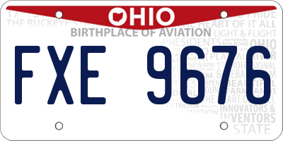OH license plate FXE9676