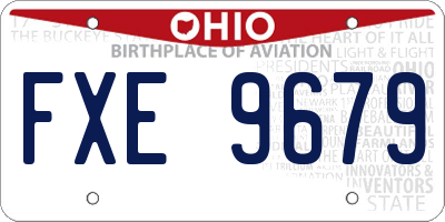 OH license plate FXE9679