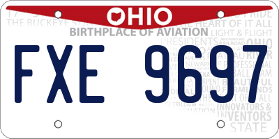 OH license plate FXE9697