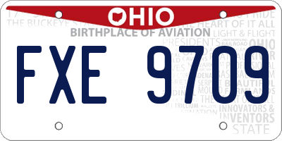 OH license plate FXE9709