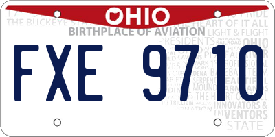 OH license plate FXE9710
