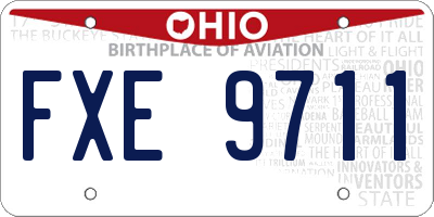 OH license plate FXE9711
