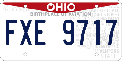 OH license plate FXE9717