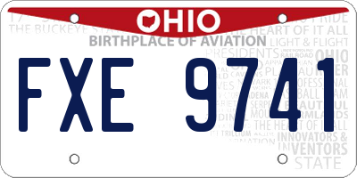 OH license plate FXE9741