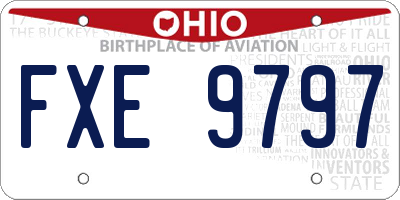 OH license plate FXE9797
