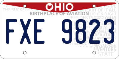 OH license plate FXE9823