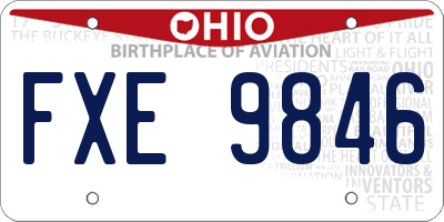 OH license plate FXE9846