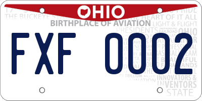 OH license plate FXF0002