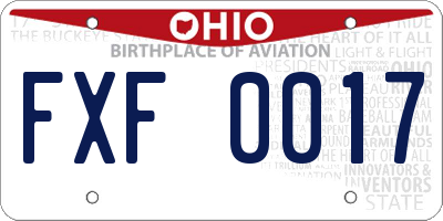 OH license plate FXF0017