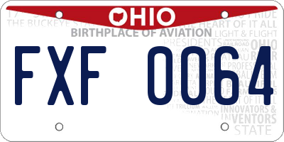 OH license plate FXF0064