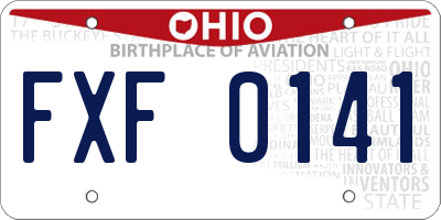 OH license plate FXF0141