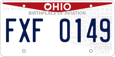 OH license plate FXF0149