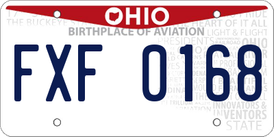 OH license plate FXF0168