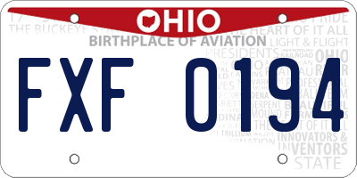 OH license plate FXF0194