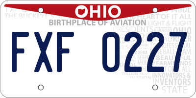 OH license plate FXF0227