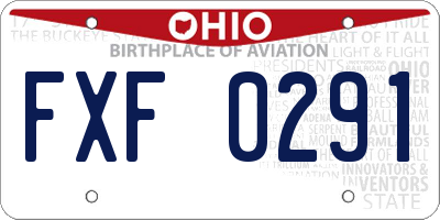 OH license plate FXF0291