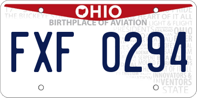 OH license plate FXF0294