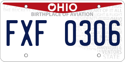 OH license plate FXF0306