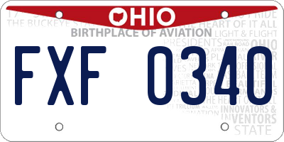 OH license plate FXF0340
