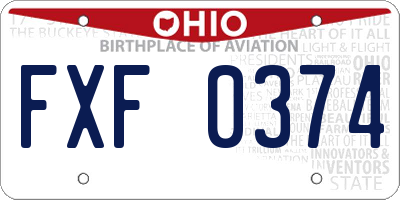 OH license plate FXF0374
