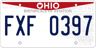 OH license plate FXF0397