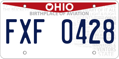 OH license plate FXF0428