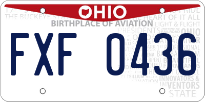OH license plate FXF0436