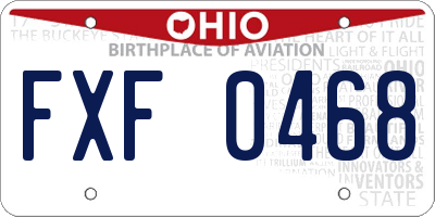 OH license plate FXF0468