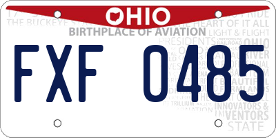 OH license plate FXF0485