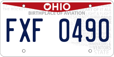 OH license plate FXF0490