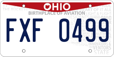OH license plate FXF0499