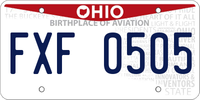 OH license plate FXF0505