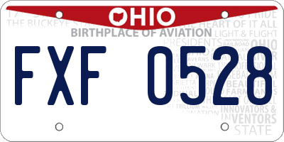 OH license plate FXF0528