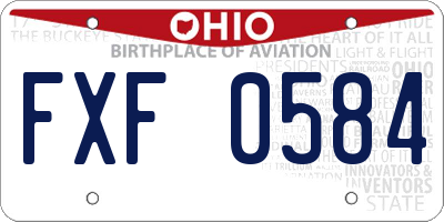 OH license plate FXF0584