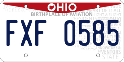 OH license plate FXF0585