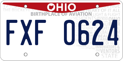 OH license plate FXF0624