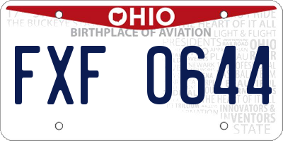 OH license plate FXF0644