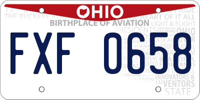 OH license plate FXF0658
