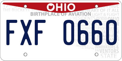 OH license plate FXF0660