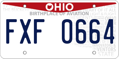 OH license plate FXF0664